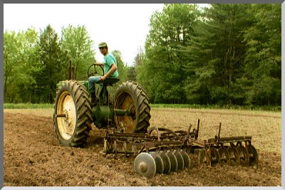 Harrowing asparagus stubble